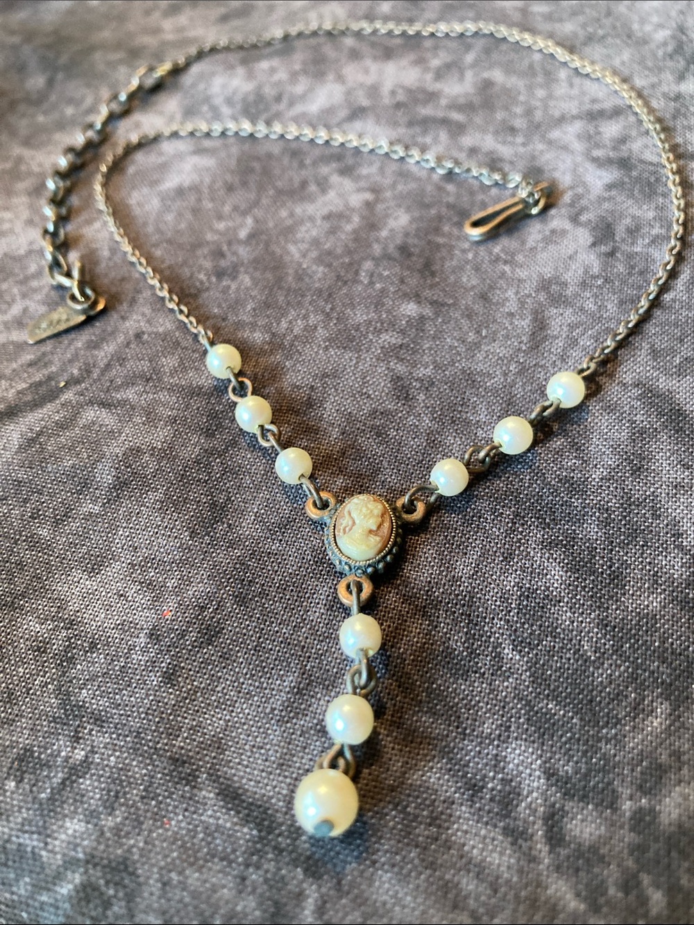 Mini Cameo Beaded Necklace